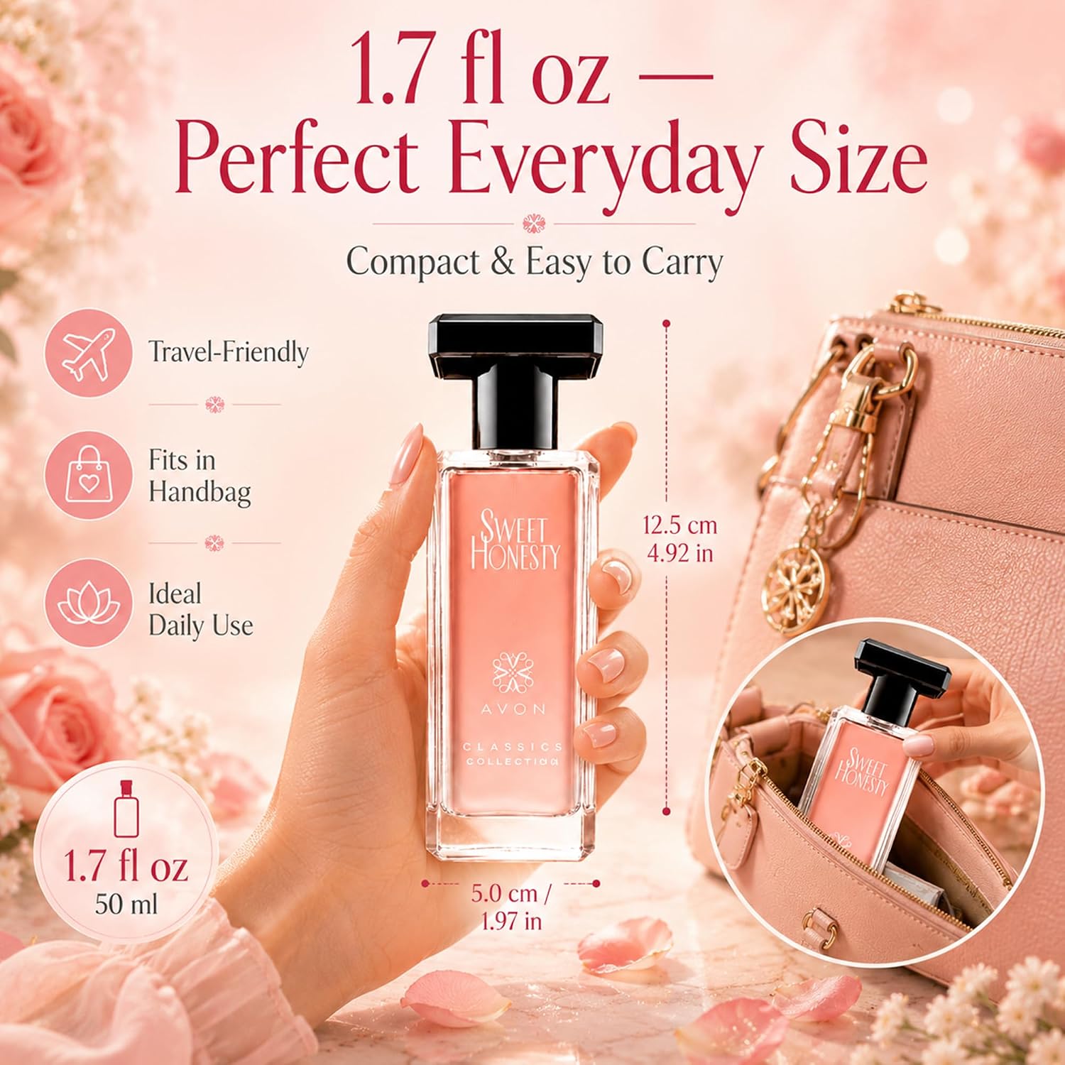 AVON Sweet Honesty Cologne for Women — Fresh Cedarwood Long Lasting Perfumes for Women — Clean Floral Women’s Fragrances with Rose and Lily, 1.7 fl oz — Designer Womens Perfume Gift - Image 9