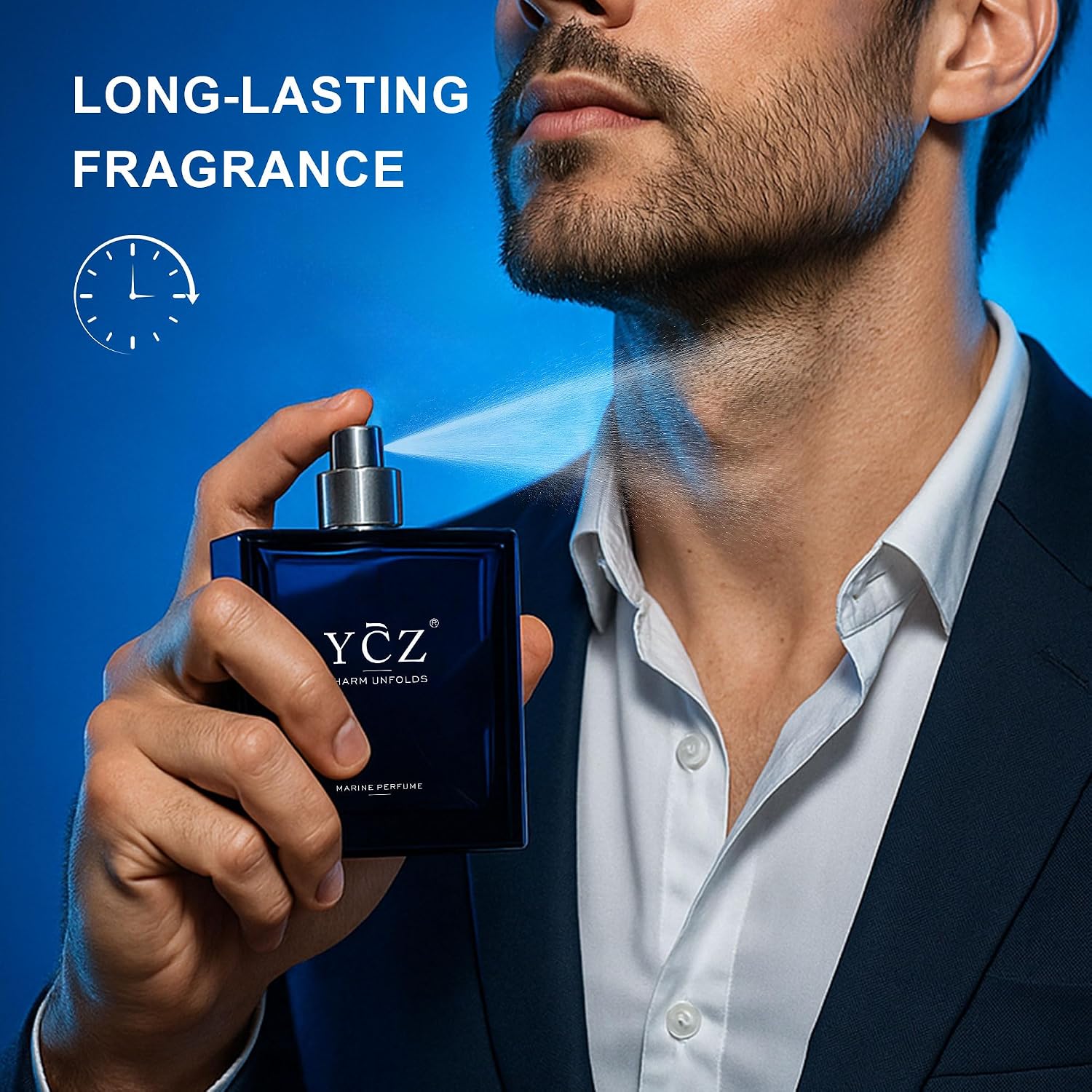 Ycz Men's Cologne Set, Marine & Borrowing Fire Fragrance Collection, 1.7 Fl Oz (50ml) Eau de Parfum, Long Lasting Oriental Woody Fragrance with Orange Notes, Men's Cologne Gift Set - Image 6