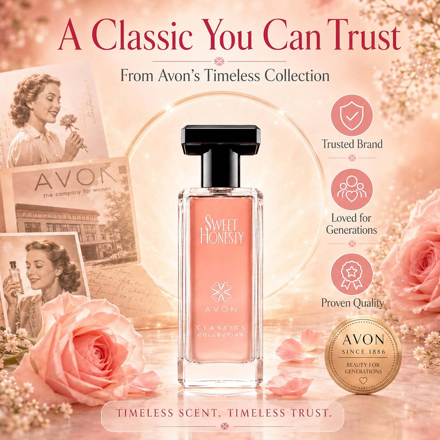 AVON Sweet Honesty Cologne for Women — Fresh Cedarwood Long Lasting Perfumes for Women — Clean Floral Women’s Fragrances with Rose and Lily, 1.7 fl oz — Designer Womens Perfume Gift - Image 8
