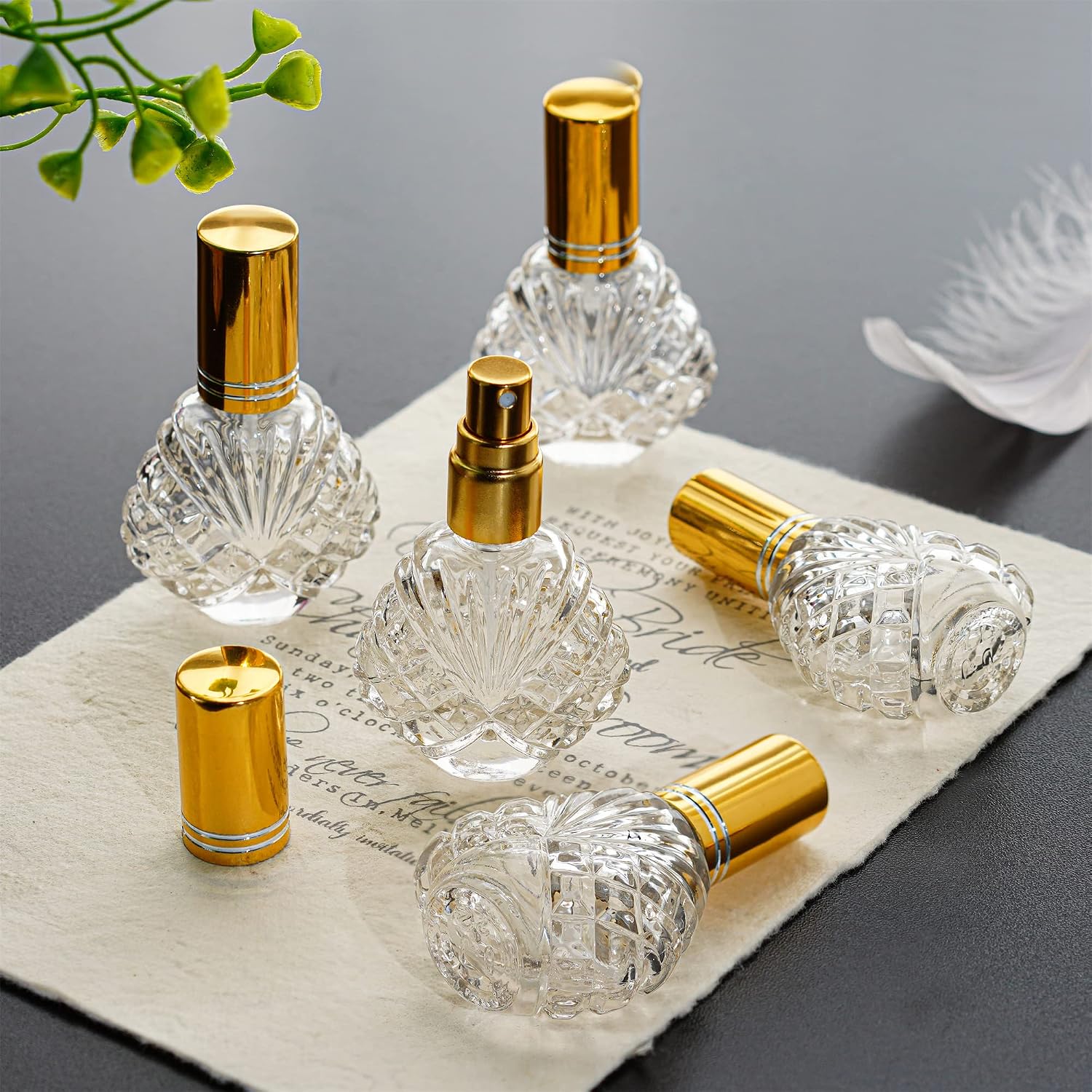 YU FENG 12pcs 15ml Glass Bottle Perfume Atomizer Refillable Spray Empty Perfume Bottle with Funnels Pipettes Dispenser for Perfume,Fragrance,Lotion,Essential Oil - Image 5