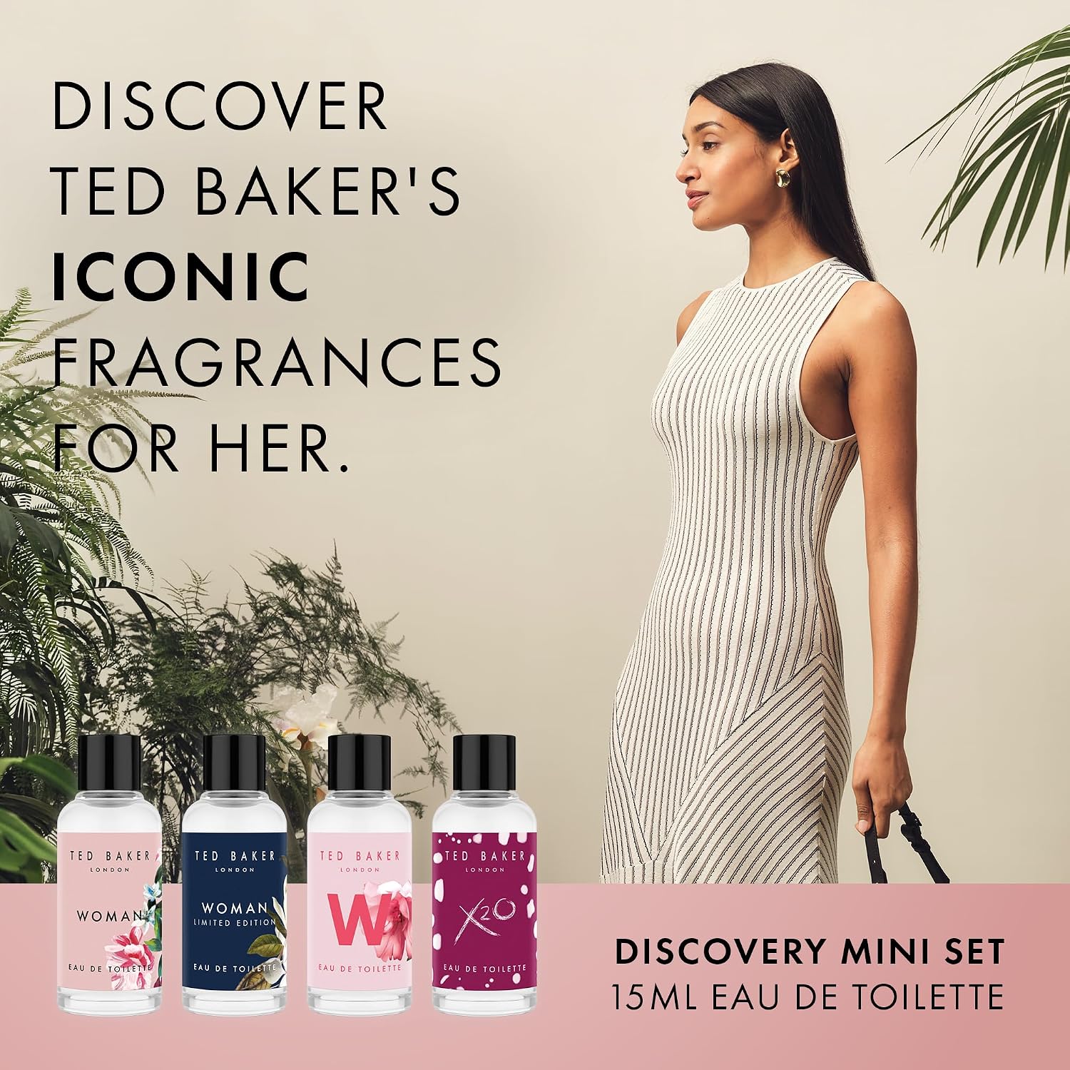 Ted Baker Mini Perfume Gift Set for Her Miniature Fragrances: Woman, Woman Limited Edition, W, X2O Travel Friendly, Floral & Fruity Eau de Toilette Collection 4 x 0.5 fl oz - Image 5