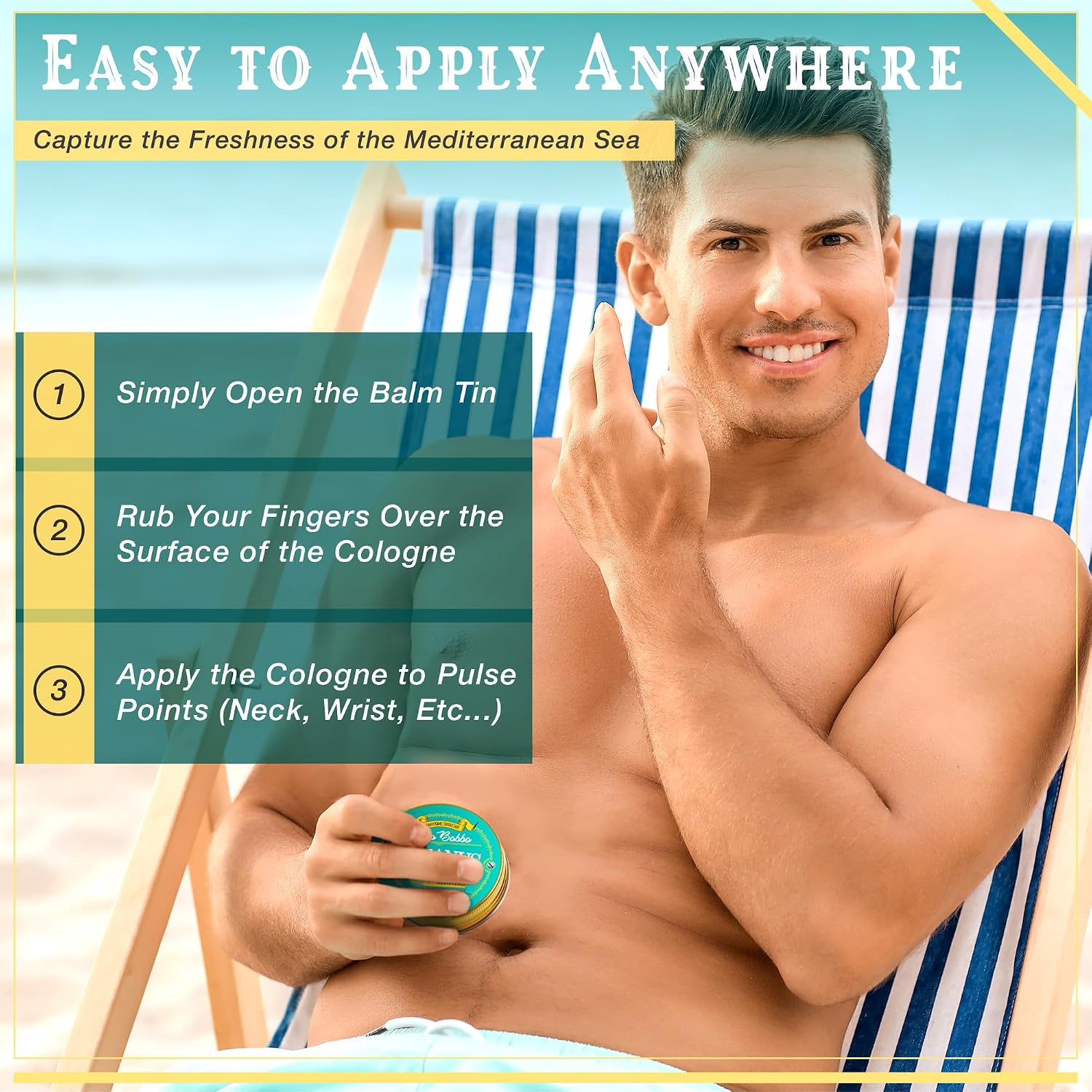 Handy Hound Occo Bobbo - Oceanus Solid Cologne Men - Made In the USA - A Clean Masculine Scent - All Natural Ingredients - .5 oz - Image 5
