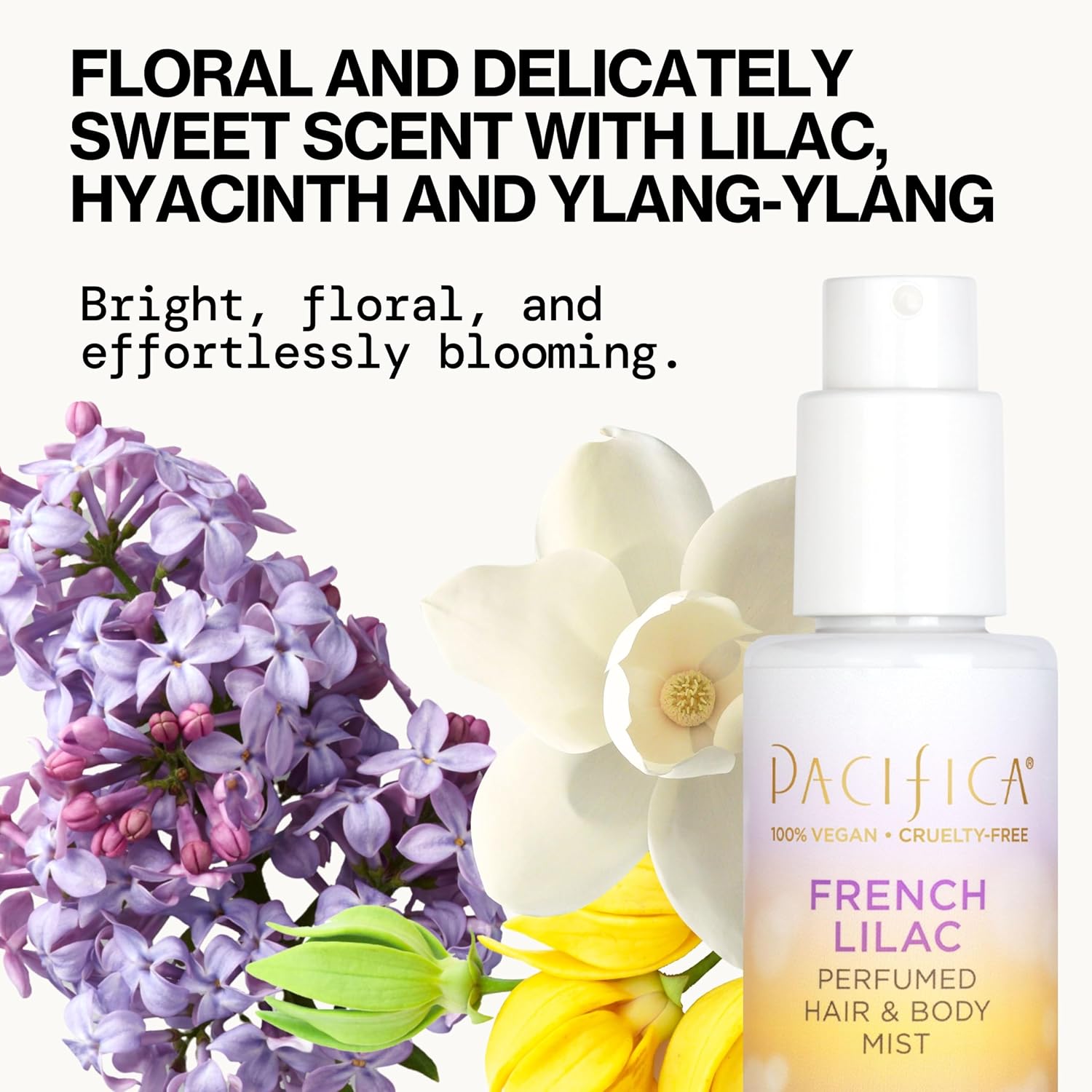 Pacifica French Lilac Hair & Body Mist – Clean Vegan Floral Hair Perfume Spray for Women, Fresh-Cut Lilac, Magnolia & Heliotrope Notes, Alcohol-Free Head-to-Toe Fragrance, Cruelty-Free, 6 Fl Oz - Image 2