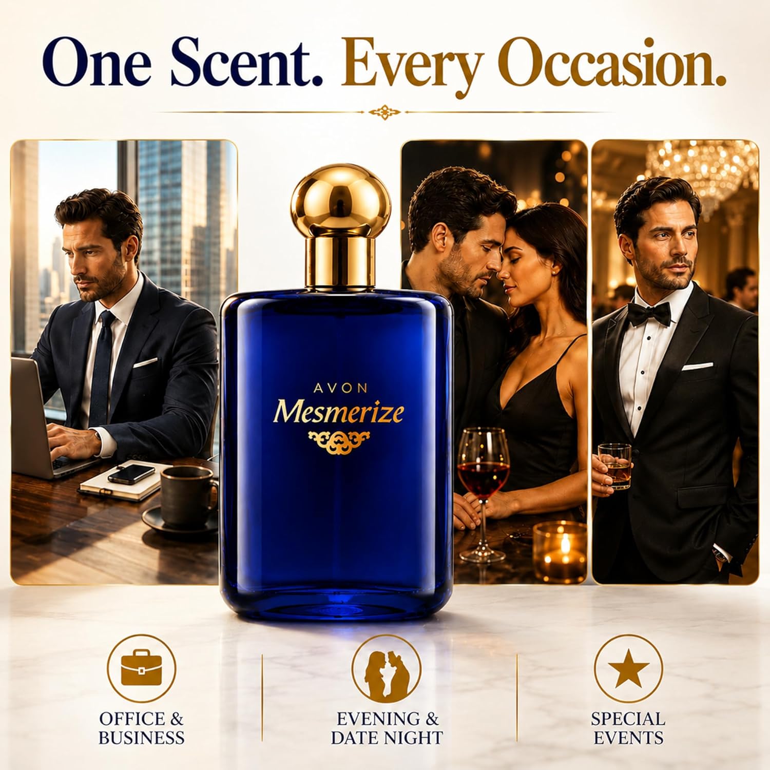 AVON Mesmerize Cologne Spray — Long-Lasting Cologne for Men with Sandalwood & Warm Amber — Classic Signature Mens Cologne, Perfume for Men, Everyday Wear & Gifting, 3.4 fl oz Travel Size - Image 6
