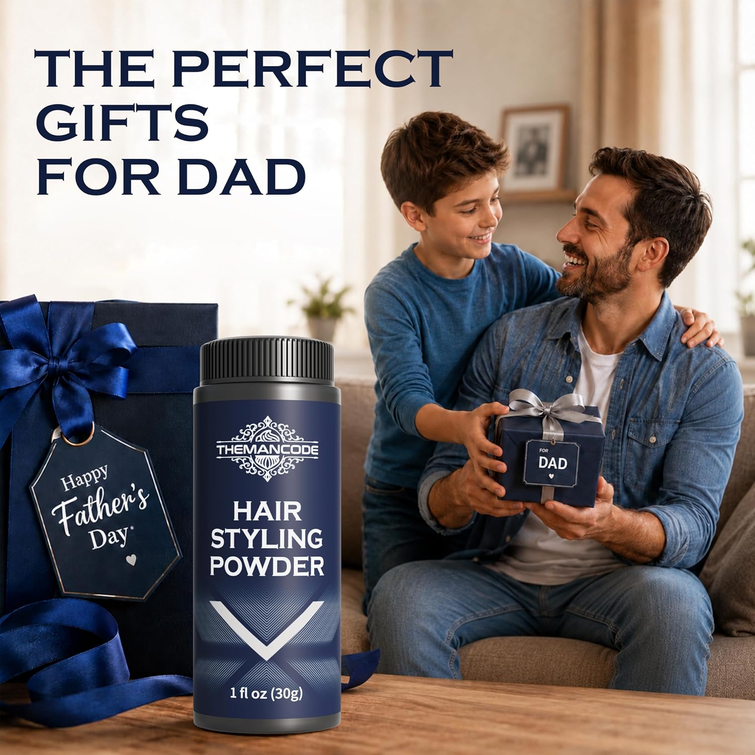 THEMANCODE Texture Powder for Men, Lightweight Hair Styling Powder Adds Volume and Texture for a Natural Look, Best for Short to Medium Hair, Gifts for Men and Teen Boys, 30 g - Image 8