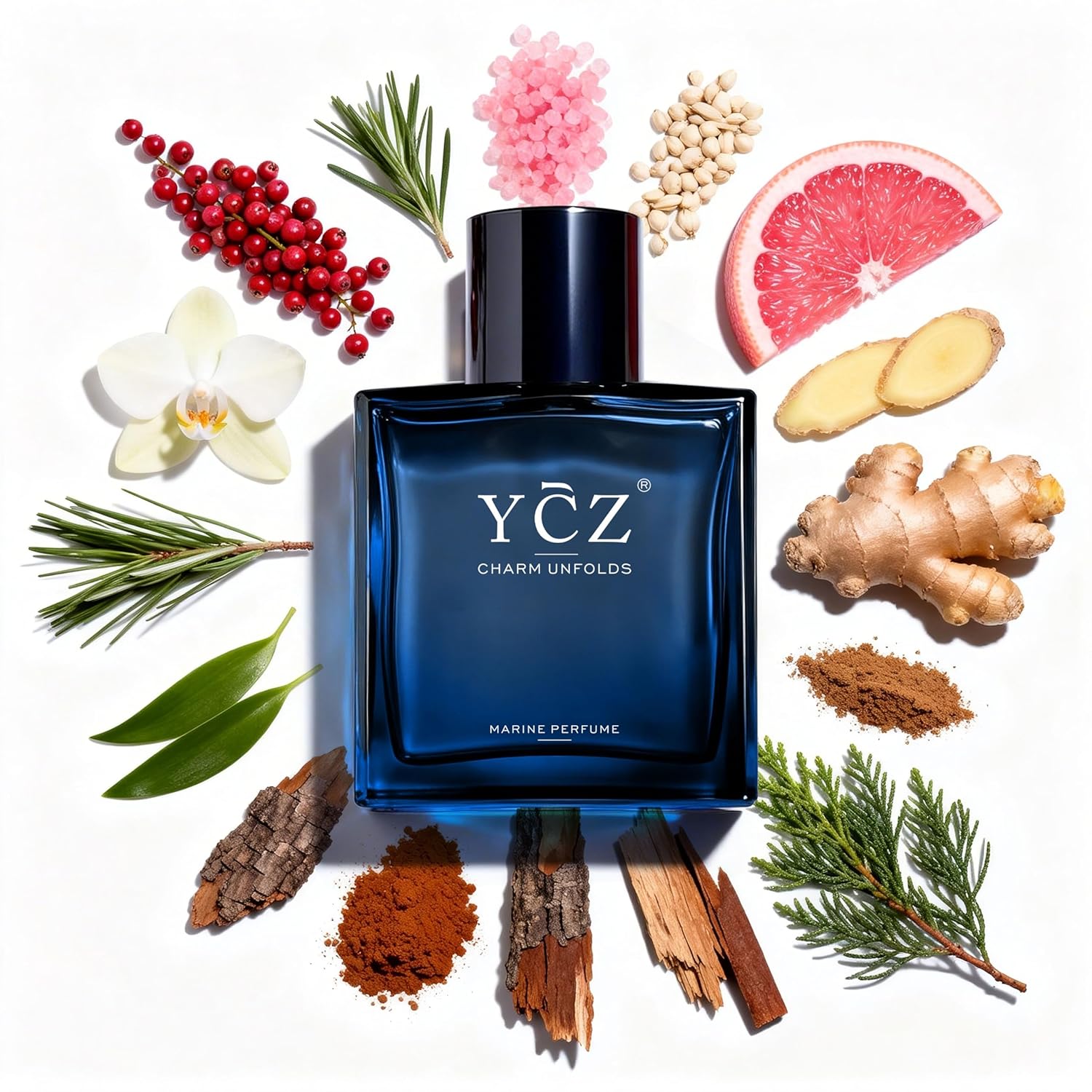 Ycz Midnight Marine Eau de Parfum for Men, 1.7 Fl Oz (50 mL), Long-Lasting Cologne, Fresh Marine & Woody Fragrance with Grapefruit, Ginger and Cedar Notes for Daily Wear, Date Night and Gifts - Image 6