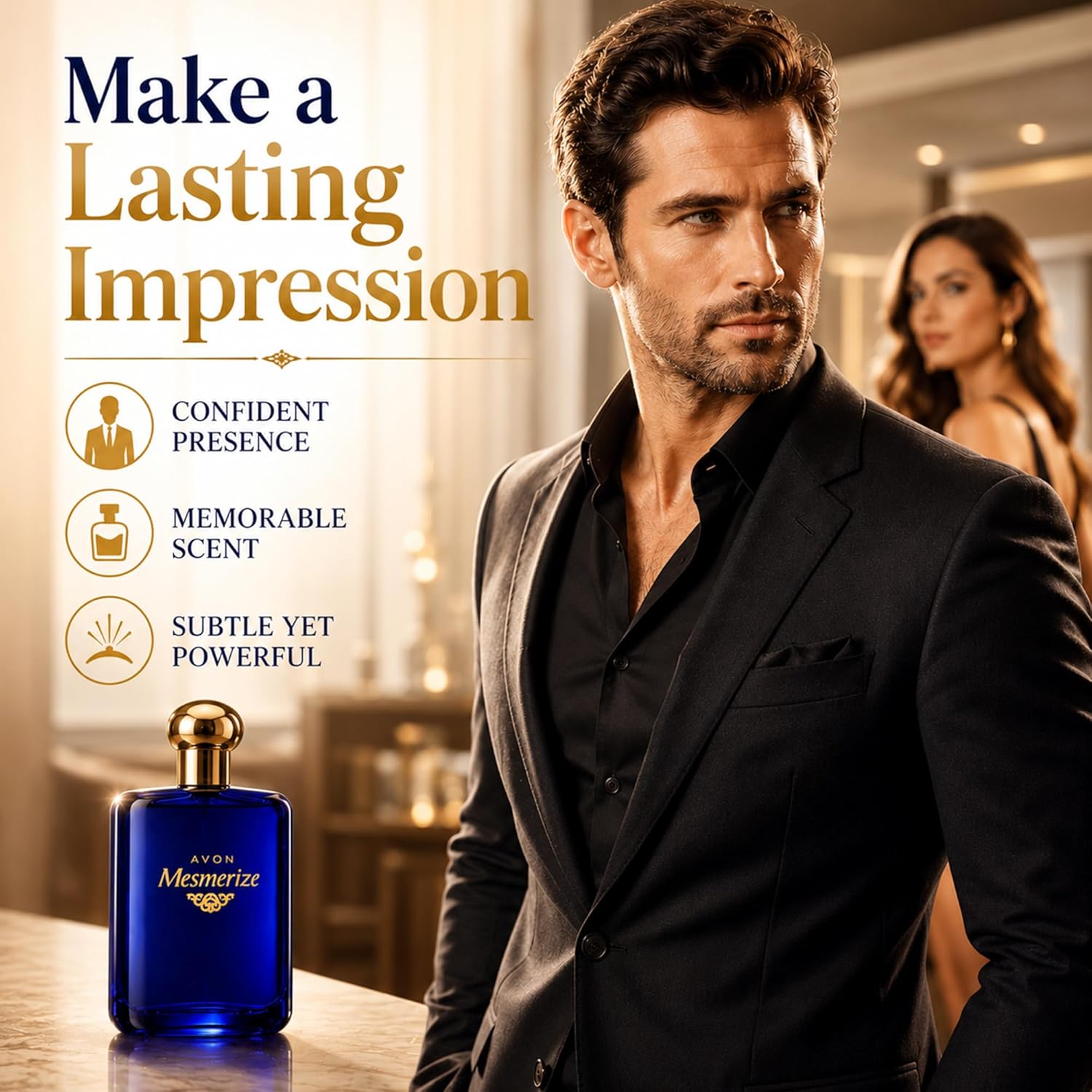 AVON Mesmerize Cologne Spray — Long-Lasting Cologne for Men with Sandalwood & Warm Amber — Classic Signature Mens Cologne, Perfume for Men, Everyday Wear & Gifting, 3.4 fl oz Travel Size - Image 8