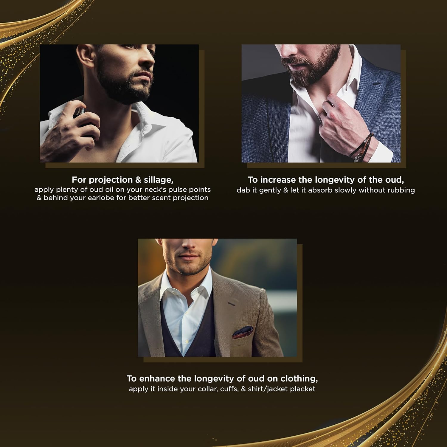 RAYAN Modern Oud Perfume for Men - Arabian Eau De Parfum, 100mL (3.34 Fl oz) Perfumes Arabes Para Hombres, Long Lasting Perfume with Oud, Sandalwood, Cardamom, Amber - An Ideal Gift for All Occasions - Image 3