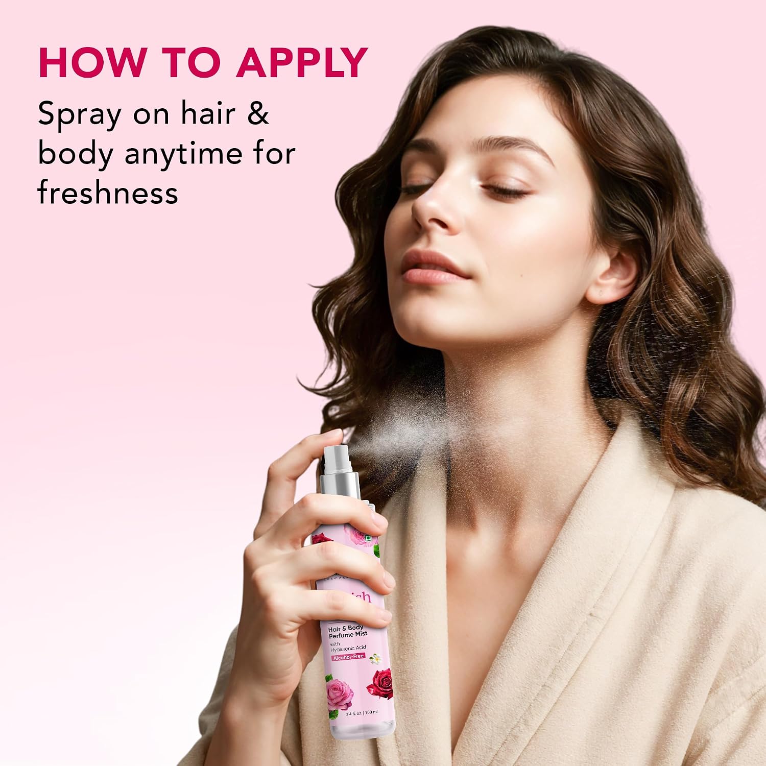 Botanic Hearth British Rose Hair Perfume & Body Mist, Long-Lasting Hair Deodorizer, Body Scent for Women & Men, Alcohol-Free Clean Fragrance Hair Spray For Everyday Wear, All Day Freshness, 3.4 Fl Oz - Image 4