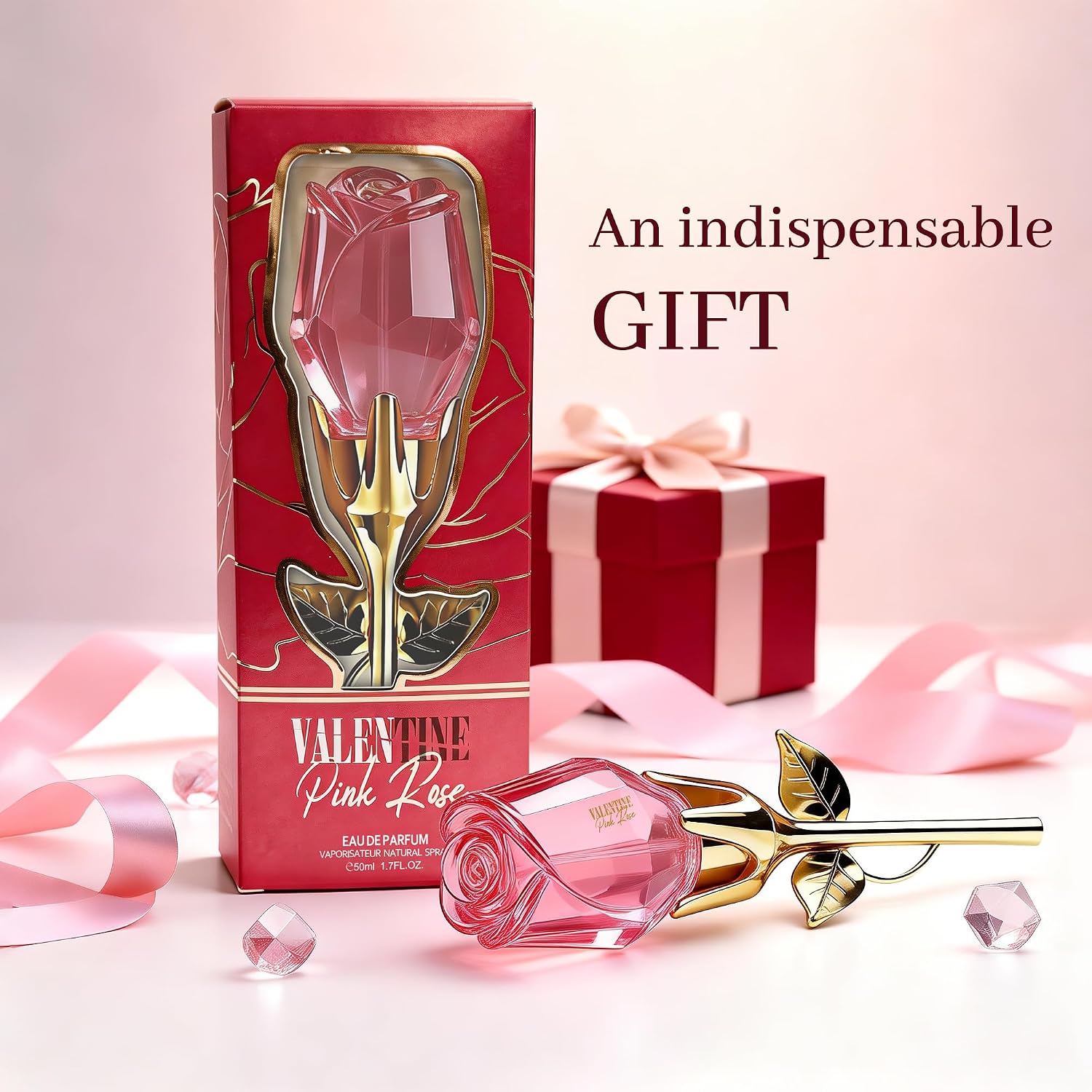 A CENTER Valentine Pink Rose Eau de Parfum for Women 3.4 Fl Oz | Long Lasting Oriental Floral Fragrance | Elegant Glass Spray Bottle | Cologne Gift Daily Use - Image 7