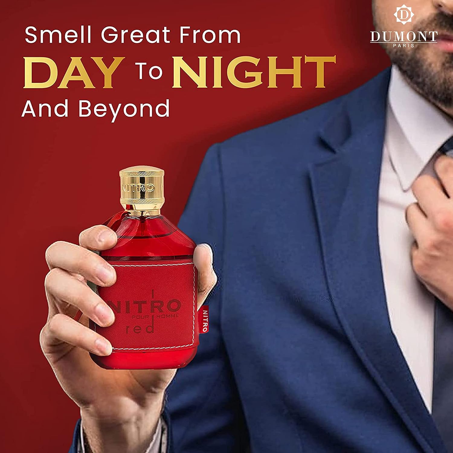 Dumont Nitro Red 3.4 Fl Oz Eau De Parfum for Men – Rich Fruity Woody Floral Fragrance – Luxurious Long Lasting Scent - Image 5