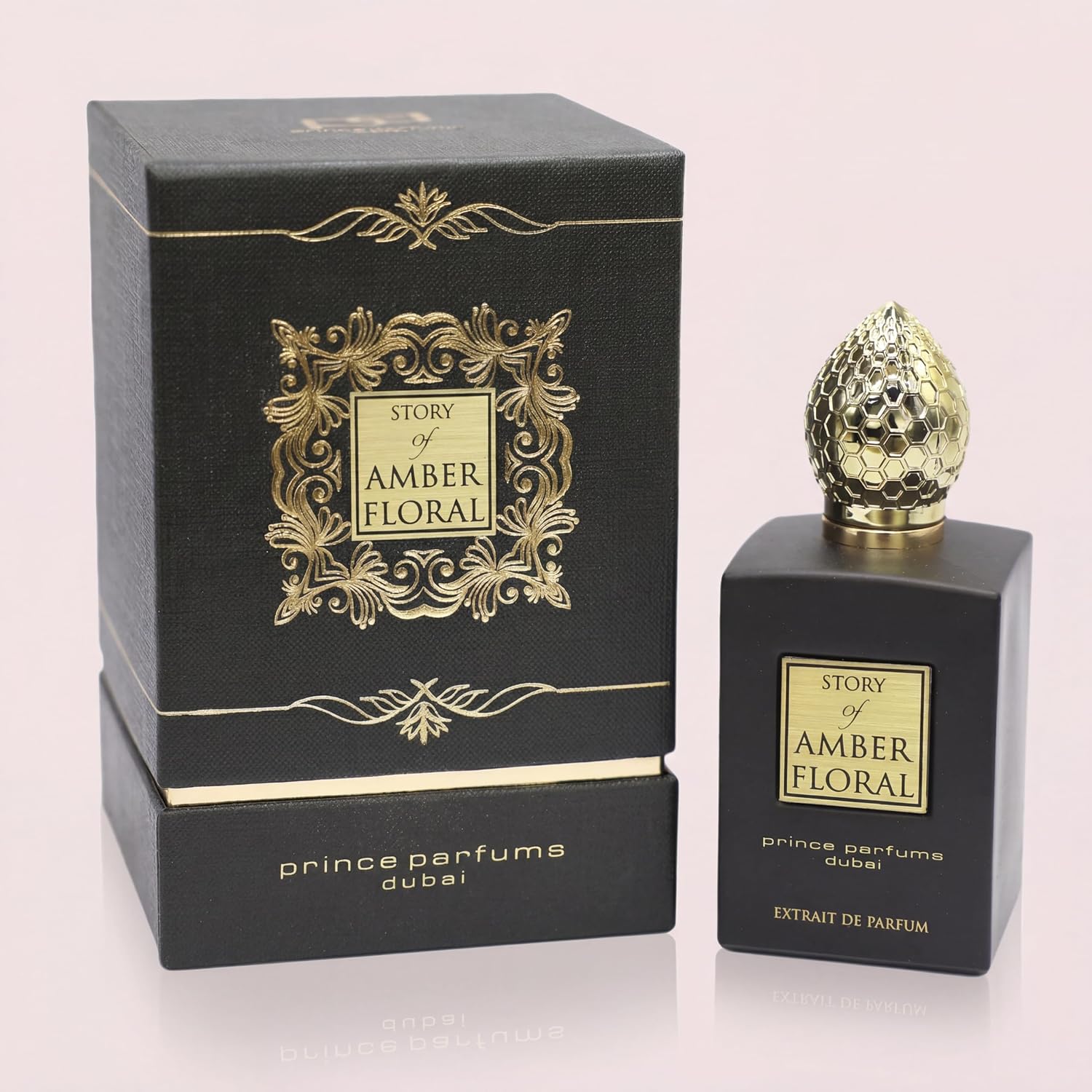 The Story of Amber Floral by Prince Parfums Dubai - 3.4 Ounces Women's Extrait de Parfum - Enchanting Essence of White Florals, Jasmine, & Bulgarian Rose - Luxurious Vanilla & Sandalwood Symphony - Image 8