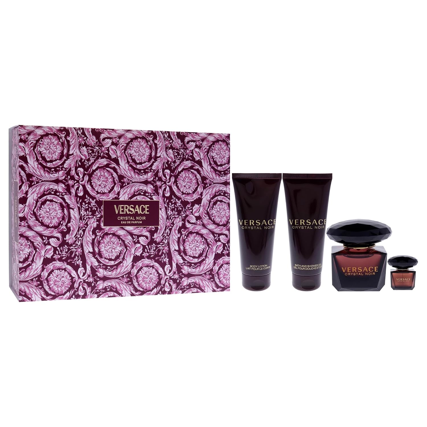 Versace Crystal Noir by Versace for Women 4 Piece Set Includes: 3.0 oz Eau de Parfum Spray + 3.4 oz Bath and Shower Gel + 3.4 oz Body Lotion + 0.17 oz Eau de Parfum - Image 3