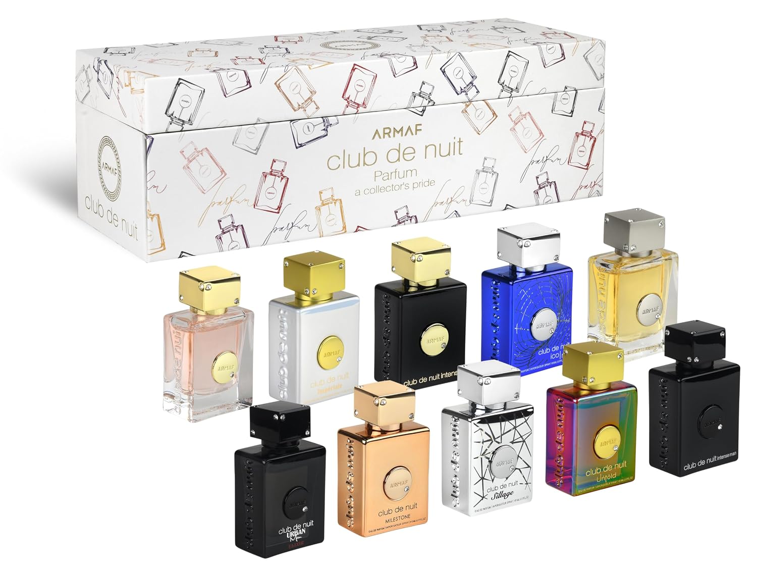 Armaf Club De Nuit Parfum MINI 10 Piece 0.17 oz Each - Club De Nuit Intense Man, Sillage, Urban Man Elixir, Iconic, Club De Nuit Women, Milestone, Untold, Imperiale, For Men & Women - Image 3