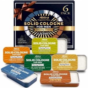 6 Pack Solid Cologne Gifts for Men,...