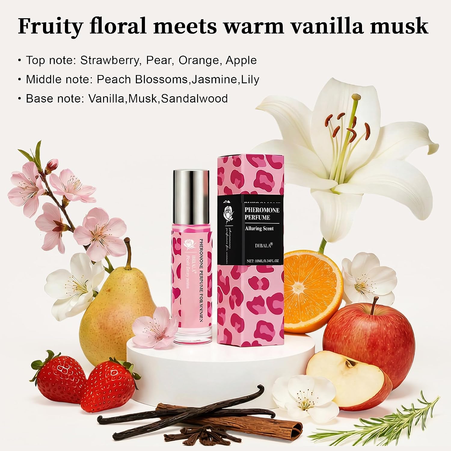DIBALA Pheromones Perfume for Women | Vanilla Musk Scent, Long Lasting Roll On Perfume Oil 10ml (0.34 fl oz) - Image 3