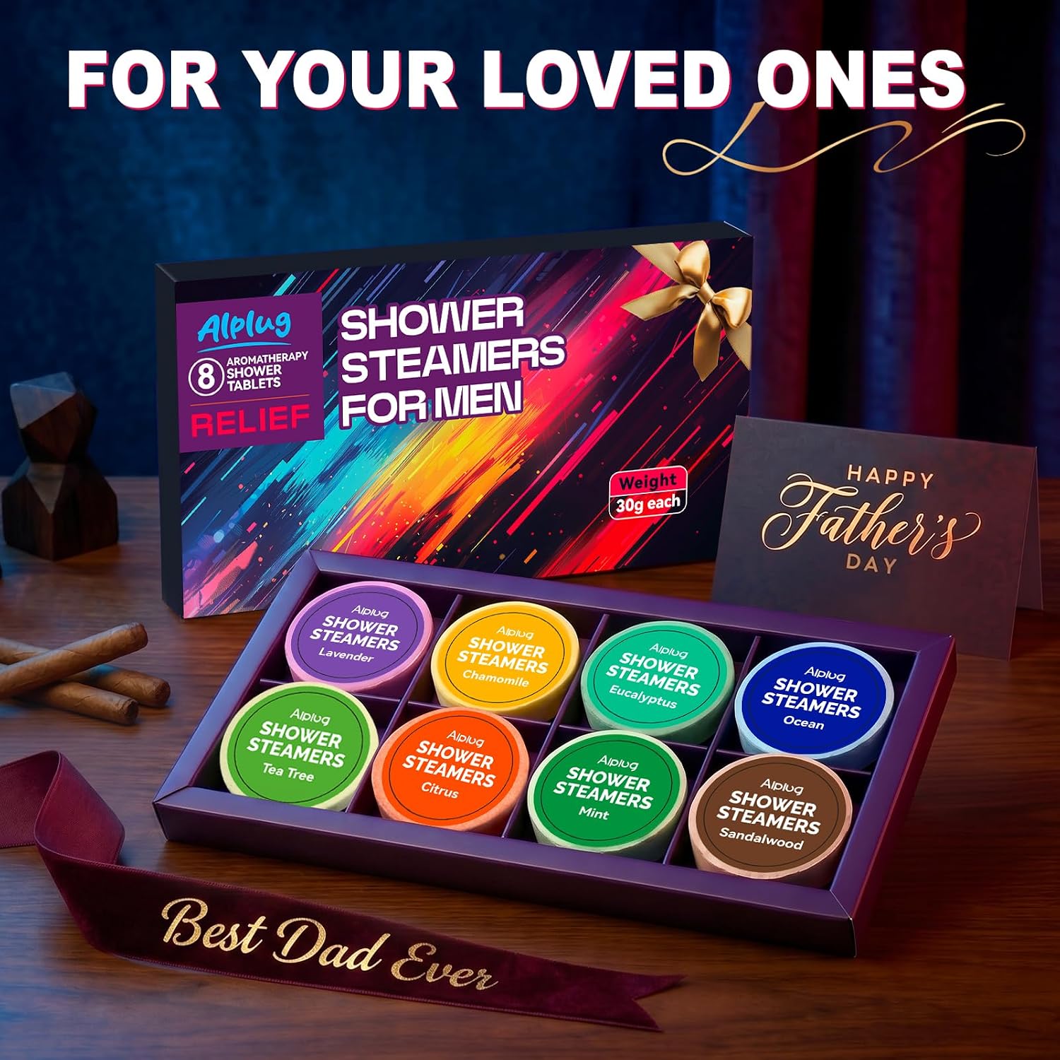 Shower Steamers for Men 8 Pack - Gifts for Men, Shower Bombs Aromatherapy with Essential Oils, Mens Gifts Ideas, Birthday Gifts for Him Dad Husband, Gifts for Mens Who Have Everything - Image 7