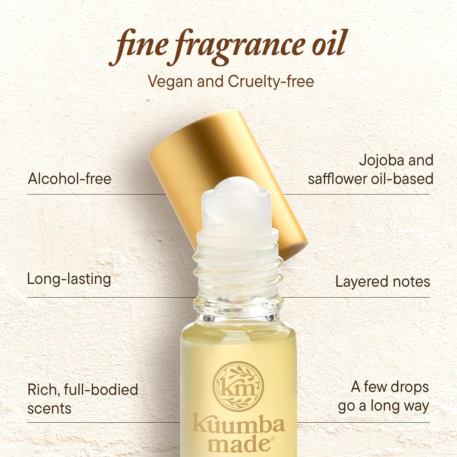 Kuumba Made Vanilla Bean Fragrance Oil, Long-Lasting Scented Oil Perfume Roller, Vegan, Alcohol-Free, 0.15 Fl Oz - Image 4