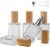 Perfume Atomizer, Glass Perfume Container,Travel Bottle Refillable, Empty Portable Leakproof Fragrance Spray Bottle (Beech 5pcs 15ml/0.5oz)