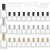 Domensi 60 Pcs 10/15/30/50 ml Glass Square Perfume Bottles Mini Glass Empty Spray Atomizer Bottles Bulk Refillable Perfume Dispenser Container with Pump Tool for Travel (15 ml,Black,Gold,Silver)