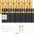 Teenyyou 12 Pack 50 ml Glass Perfume Bottles and Refill Tools Set, Travel Perfume Atomizer Spray Bottles, Portable Empty Refillable Atomizer Decanters with Dispenser Transfer Kit (Black,Gold)