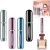 opasyo Refillable Perfume Portable Atomizer Bottle Refillable Perfume Spray, Leak-Proof Perfume Spray Bottle, Travel Perfume for Traveling and Outgoing (5ml, 4 Pack Silver/Pink/Blue/Black)