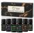 6 Pack of Essential Oils Gift Set for Aromatherapy | Blends Diffuser Essential Oils | Unique Scents Kit with Orange, Lavender, Lemongrass, Eucalyptus, Peppermint, & Tea Tree | Origin India10ml Each