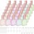 Domensi 30 Pcs 10/15/30/50 ml Glass Square Perfume Bottles Mini Glass Empty Spray Atomizer Bottles Bulk Refillable Perfume Dispenser Container with Pump Tool for Travel (15 ml,Floral Color)