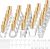 Domensi 30 Pack 5ml/8ml/10ml/15ml Perfume Bottles Empty Kit, Vintage Glass Perfume Travel Refillable Bottles, Mini Leak-proof Refillable Atomizer Spray Kit for Wedding Gifts(Gold)